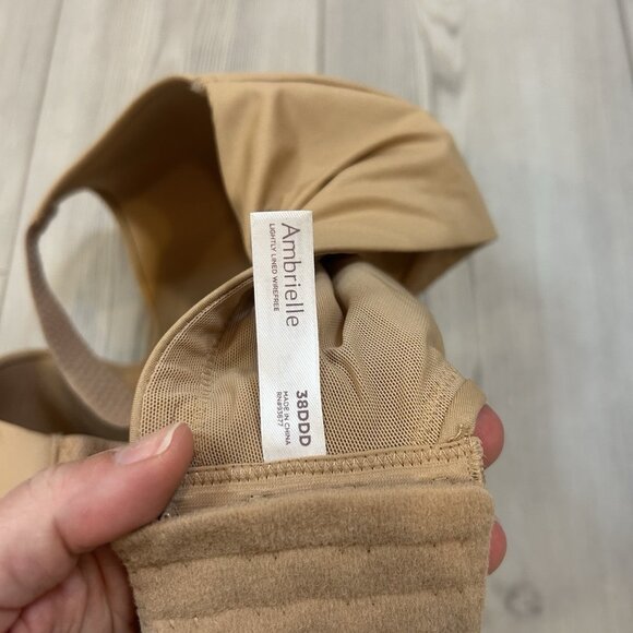 Ambrielle LIGHTLY LINED WIREFREE Size 38DDD Nude Beige Adjustable - Picture 6 of 7